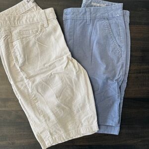 Riders by Lee Women's Shorts in White/light Gray and Blue